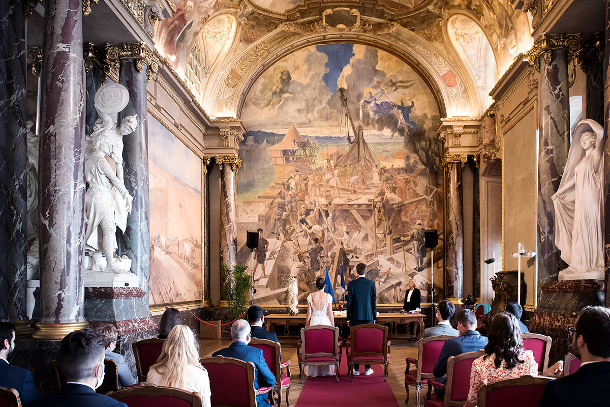 Le mariage dan sla salle des Illustres de l'Hôtel de ville de Toulouse