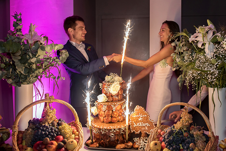 Photographe Mariage Toulouse - Le wedding cake pendant le soirée de mariage